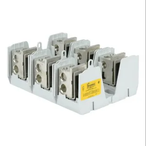 BUSSMANN JM60400-1MW22-3 Modular Fuse Block, Multi-Wire, 400A, 600V, 3-Pole, 2 Line/2 Load Opening Per Pole | CV6RVX