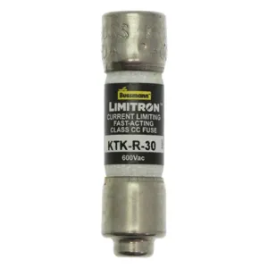 BUSSMANN KTK-R-1/10 Fuse, 0.1 A, Non-Indicating, Standard, 600 V | AE8QMC 6F189