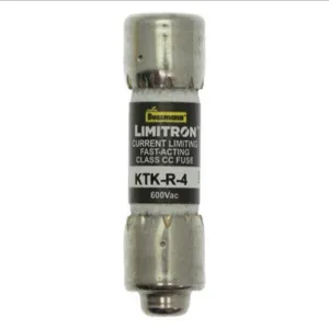 BUSSMANN KTK-R-4 Fuse, 4 A, Non-Indicating, Standard, 600 V | AE2FJA 4XC23