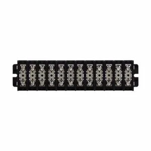 BUSSMANN KUX10 Barrier Terminal Block, Noryl, Black | BD3HLT