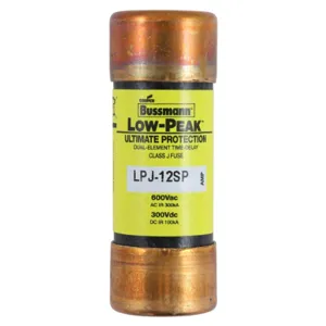 BUSSMANN LPJ-12SP Low Peak Fuse, 12 A, 600 V | AE8QRX 6F365