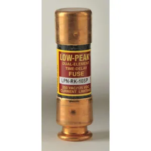 BUSSMANN LPN-RK-10SP Fuse Rk1 Lpn-rk-sp 10a 250vac/125vdc | AE2GKW 4XF52