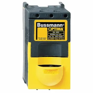 BUSSMANN OPM-1038C Finger-Safe Fuse Block, 3 Poles, 0 to 30 A, 600 VAC/DC, Screw, Indicating | CQ8BTT 49ZV13