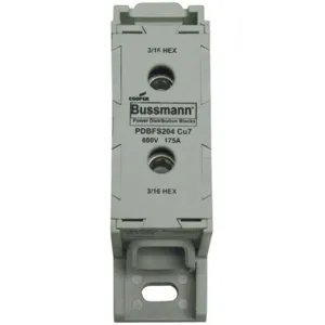 BUSSMANN PDBFS204 Dist Block Pdbfs Secondary Rge 2/0-8 Awg | AD3HNE 3ZJA2