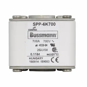 BUSSMANN SPP-6K700 Semiconductor Fuse, 700A, 700VAC, 6 Pack | BD2YPU