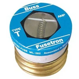 BUSSMANN T-1-6/10 Plug Fuse, Slow Blow, 1.6A, 125VAC, 4 Pack | BD2MKC