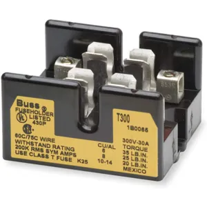 BUSSMANN T30100-2CR Fuse Block Class T 100a 300v | AB9ZEL 2GWC1