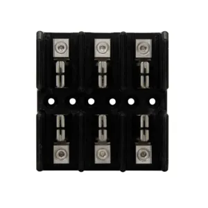 BUSSMANN T30100-3CR Fuse Block, Class T, 3 Pole, 100 A, 300 V, Black | BC9JJB