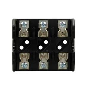 BUSSMANN T60030-3SR Fuse Block, Class T, 3 Pole, 30 A, 600 V, Black | BC8WGF