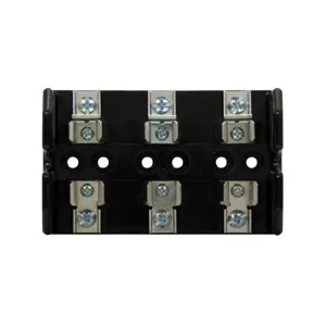 BUSSMANN T60060-3SR Fuse Block, Class T, 3 Pole, 30 A, 600 V, Black | BC9WJQ