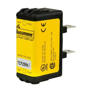 BUSSMANN TCF25RN Midget Fuse, Non Indicating, 25 A, Blade End, Time Delay | BD3ZPY