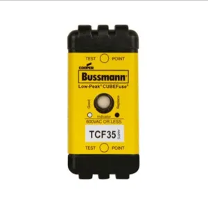 BUSSMANN TCF35 Class CF Fuse, Industrial, 600VAC/300VDC, 35A, Square Body Blade Fuse | BD2FYW