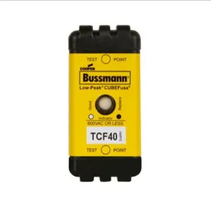 BUSSMANN TCF40 Fuse, 40 A, Dual CF, 600 V | AB8XHL 2ACA4