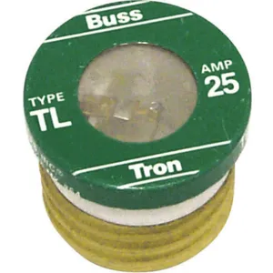 BUSSMANN TL-25 Fuse 25a Tl 125vac Screw-in Pack Of 4 | AE8QWE 6F460