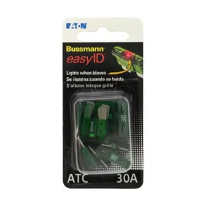 BUSSMANN VP/ATC-30ID Automotive Fuse, Blade Fuse, With/without Indication, Fast Blow, 32VDC, 30A | BD3HKC