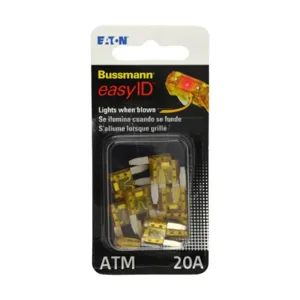 BUSSMANN VP/ATM-20ID Automotive Fuse, Fast Blow, 20A, 32VDC, 5 Pack | BC9LPQ