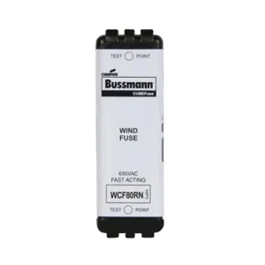 BUSSMANN WCF80RN Specialty Fuse, Cube Fuse Wind, Fast Blow, 690VAC, 80A, Square Body Blade Fuse | BD2RMY