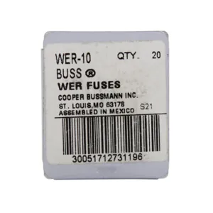 BUSSMANN WER-2 Telecom Power Fuse, 2A, 32VDC, 20 Pack | BC9MWP