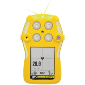 BW TECHNOLOGIES QT-00H0-R-Y-UK Gas Detector H2s 0-200 Ppm Rechargeable Uk Yellow | AC4WMQ 30N748