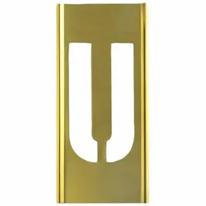 CH HANSON 10009U Letter U From 10029, 1 1/2 Inch Character Height, Brass, Interlocking | CQ8RRM 38M351