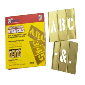 CH HANSON 10026 Stencil Letter Set, 33 Pieces, 1/2 Inch Size | CD7BTU