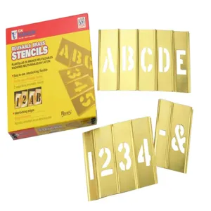 CH HANSON 10066 Letters And Number Stencil Set, 45 Pieces, 1/2 Inch Size | CD7BTY