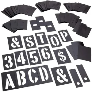 CH HANSON 10187 Interlocking Stencil, 4 Inch Character Size, Plastic, 138 Pieces | CH3TKC