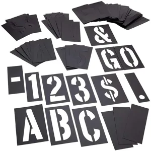 CH HANSON 10188 Interlocking Stencil, 6 Inch Character Size, Plastic, 138 Pieces | CH3TKD