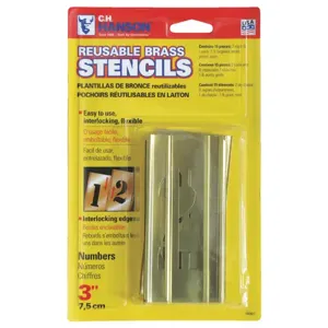 CH HANSON 10307 Stencil Number Set, 3 Inch Size, 15 Pieces | CH3TKK