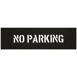 CH HANSON 12401 Stencil, No Parking, 2 Inch Character Size | CH3TLQ