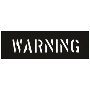 CH HANSON 12406 Stencil, Warning, 2-1/2 Inch Character Size | CH3TLT