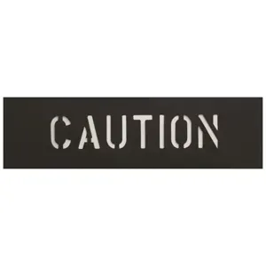 CH HANSON 12407 Stencil, Caution, 2-1/2 Inch Character Size | CH3TLU