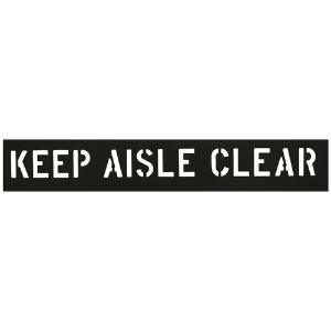 CH HANSON 12421 Stencil, Keep Aisle Clear, 3 Inch Character Size | CH3TLZ