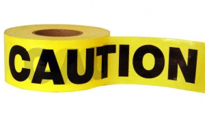 CH HANSON 14995 Barricade Tape, Yellow, Caution, 3 Inch Size, 1000 Feet Length, 3 Mil | CD7BWN