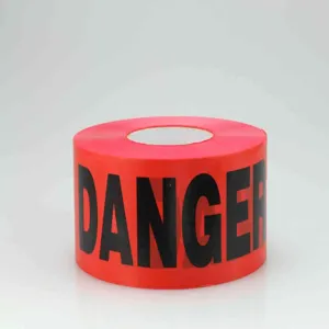 CH HANSON 14998 Barricade Tape, Yellow, Danger, 3 Inch Size, 1000 Feet Length, 3 Mil | CD7BWP