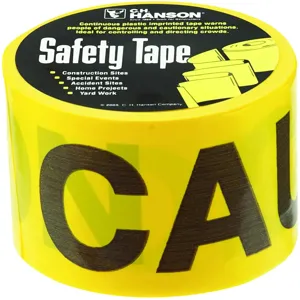 CH HANSON 15001 Barricade Tape, Caution, 200 Feet Roll, 3 Inch Width, 2 Mil | CH3TMJ