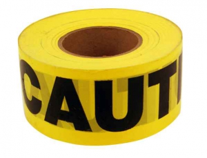 CH HANSON 16000 Barricade Tape, Yellow, Caution, 3 Inch Size, 1000 Feet Length, 2 Mil | CD6LER