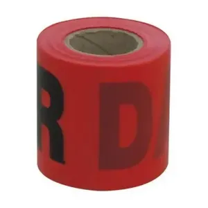 CH HANSON 15007 Barricade Tape, Danger, 200 Feet Roll, 3 Inch Width, 2 Mil, Red | CH3TMK