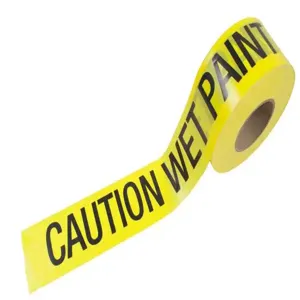 CH HANSON 15010 Barricade Tape, Yellow, Caution Wet Paint, 3 Inch Size, 1000 Feet Length | CD6LCZ