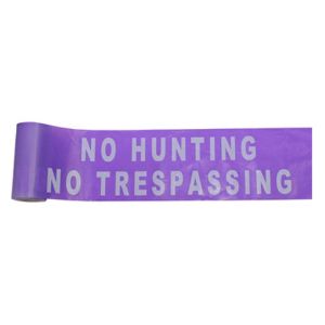 CH HANSON 15150 Barricade Tape, No Hunting/No Trespassing, 100 Feet Roll, 3 Mil, Purple | CH3TMN