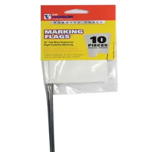 CH HANSON 15180 Marking Flag, White, 15 Inch Size, 10 Pieces | CD6LEK