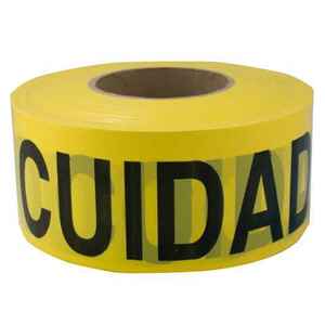 CH HANSON 16002 Barricade Tape, Yellow, Caution Cuidado, 3 Inch Size, 1000 Feet Length, 2 Mil | CD6LET