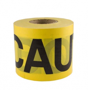 CH HANSON 16100 Barricade Tape, Yellow, Caution, 3 Inch Size, 300 Feet Length, 2 Mil | CD6LFE