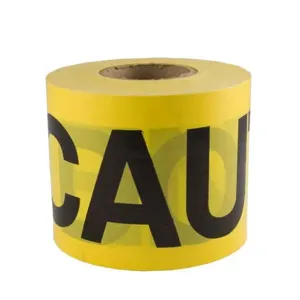 CH HANSON 16100 Barricade Tape, Yellow, Caution, 3 Inch Size, 300 Feet Length, 2 Mil | CD6LFE