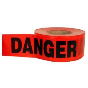 CH HANSON 16553 Barricade Tape, Danger/PELIGRO, 300 Feet Roll, 2 Mil, Red | CH3TMY