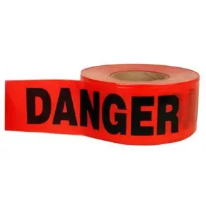 CH HANSON 16553 Barricade Tape, Danger/PELIGRO, 300 Feet Roll, 2 Mil, Red | CH3TMY