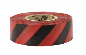 CH HANSON 17057 Standard-Flaggenband, rot, schwarze Streifen, 1-3/16 Zoll x 300 Fuß | CD6LGB