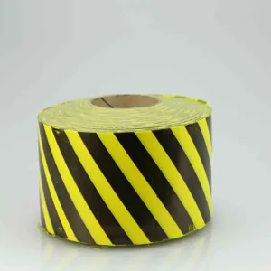 CH HANSON 17060 Standard Flagging Tape, Yellow, Black Stripes, 1-3/16 Inch x 300 Feet | CD6LGC