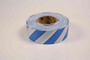 CH HANSON 17065 Standard Flagging Tape, Blue, White Stripes, 1-3/16 Inch Size, 300 Feet Length | CD6LGG