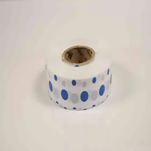 CH HANSON 17066 Standard Flagging Tape, White, Blue Polka Dots, 1-3/16 Inch x 300 Feet | CD6LGH